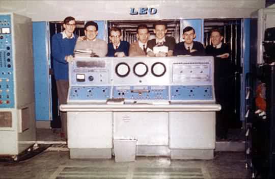 A LEO II/5 Operating Shift. About 1963. Colin Cook, Bob Blundell, Ken Coode, ?, Frank Kelly, John Hall, Alan Gearing 