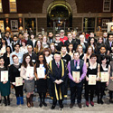 Middlesex University 2012 scholars in the presence of the Chancellor, Lord Sheppard