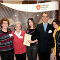 Hilary Caminer, Jackie Caminer; Nina Fouladvand; Matthew Caminer and Nina's mother..